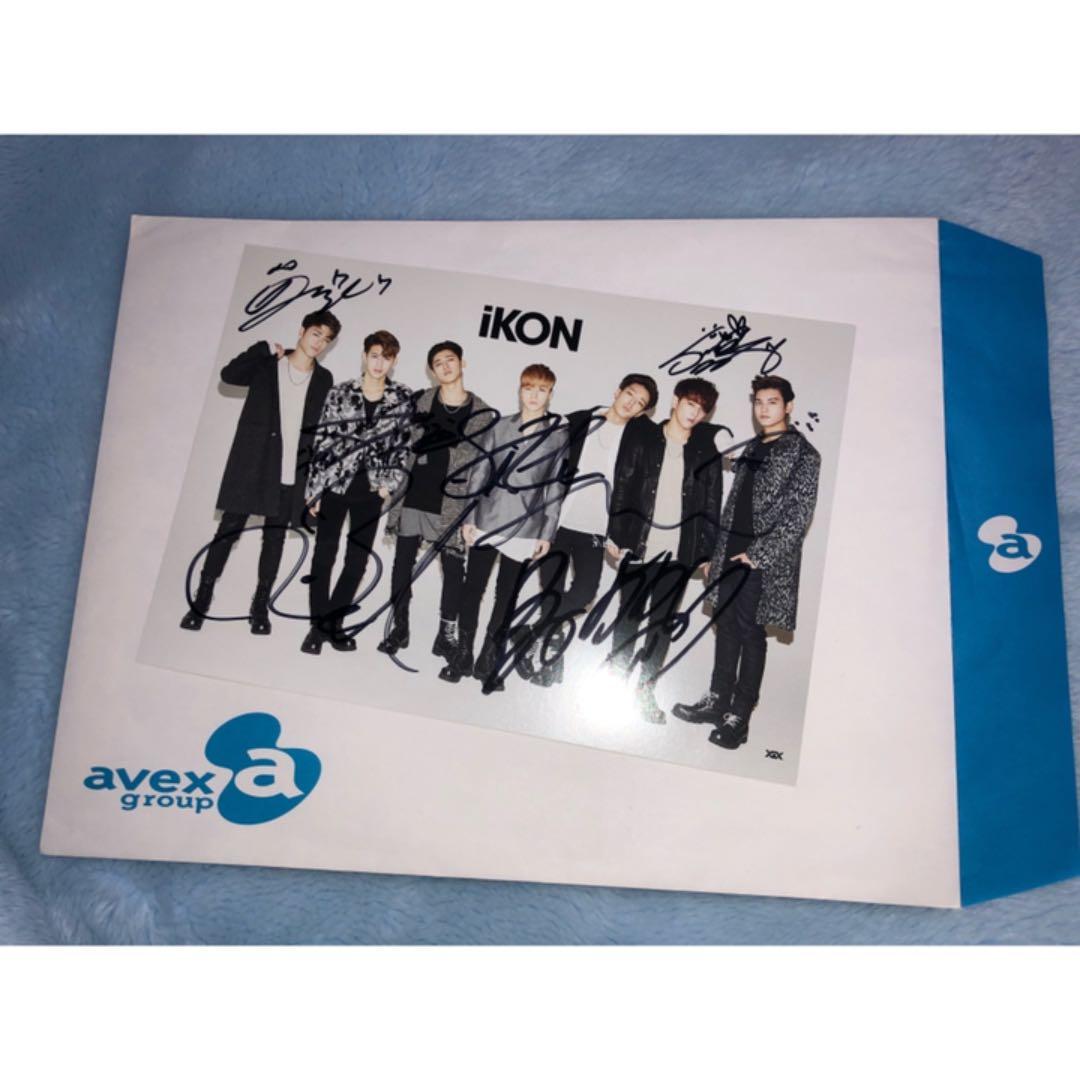 iKON 全員 直筆サイン ポストカード