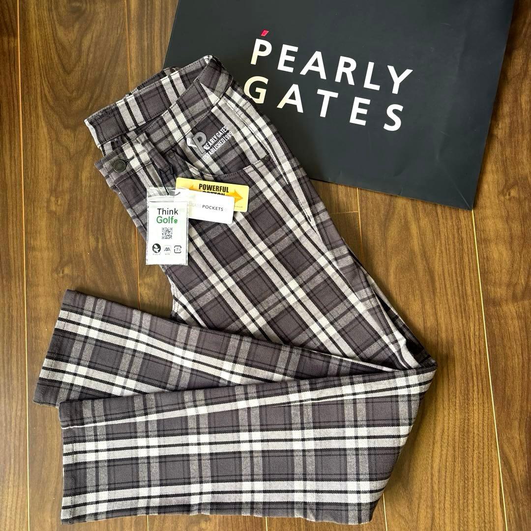 新品♪29.800円　PEARLY GATES チェック柄 ゴルフパンツ　１M