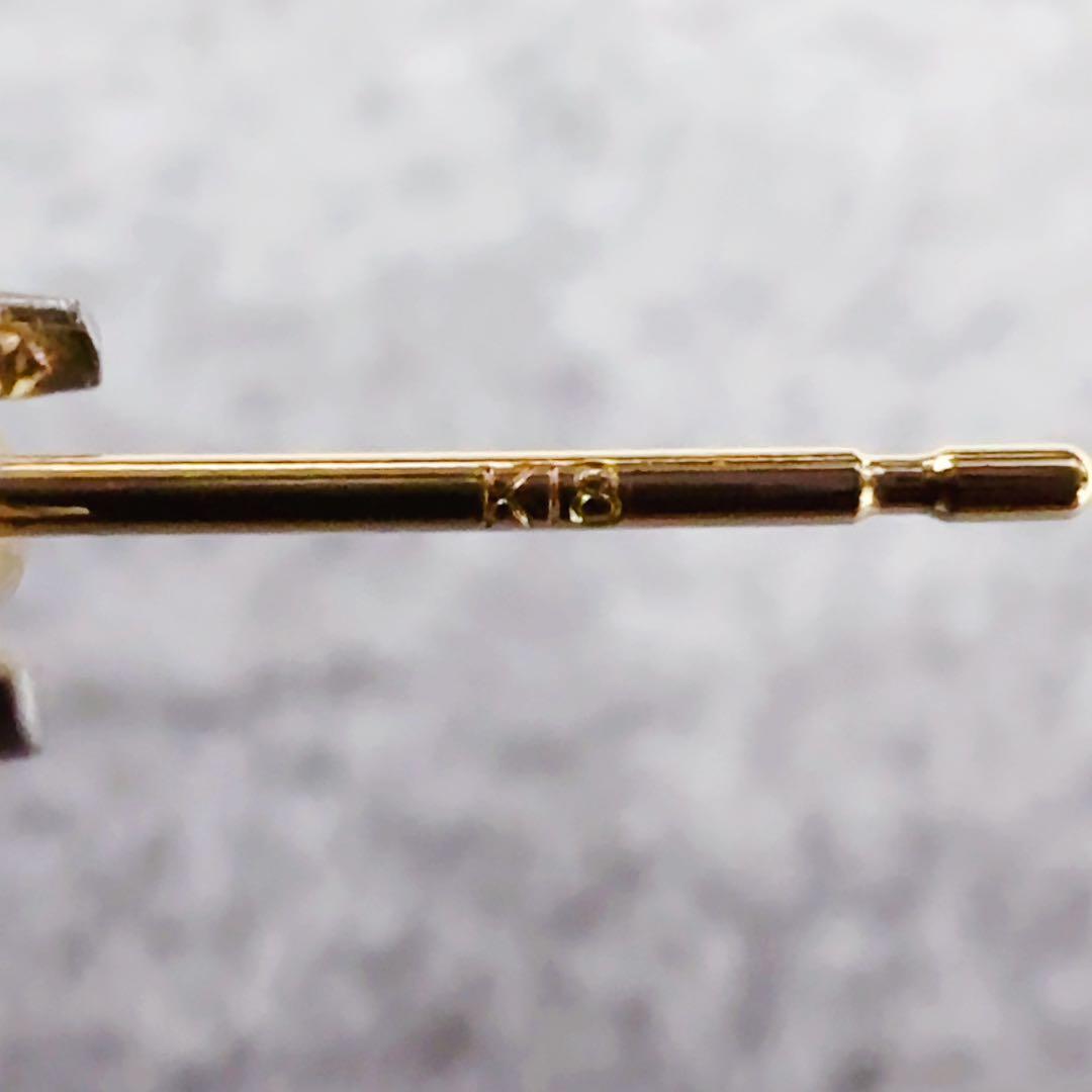 K18 クローバー ぷっくりピアス