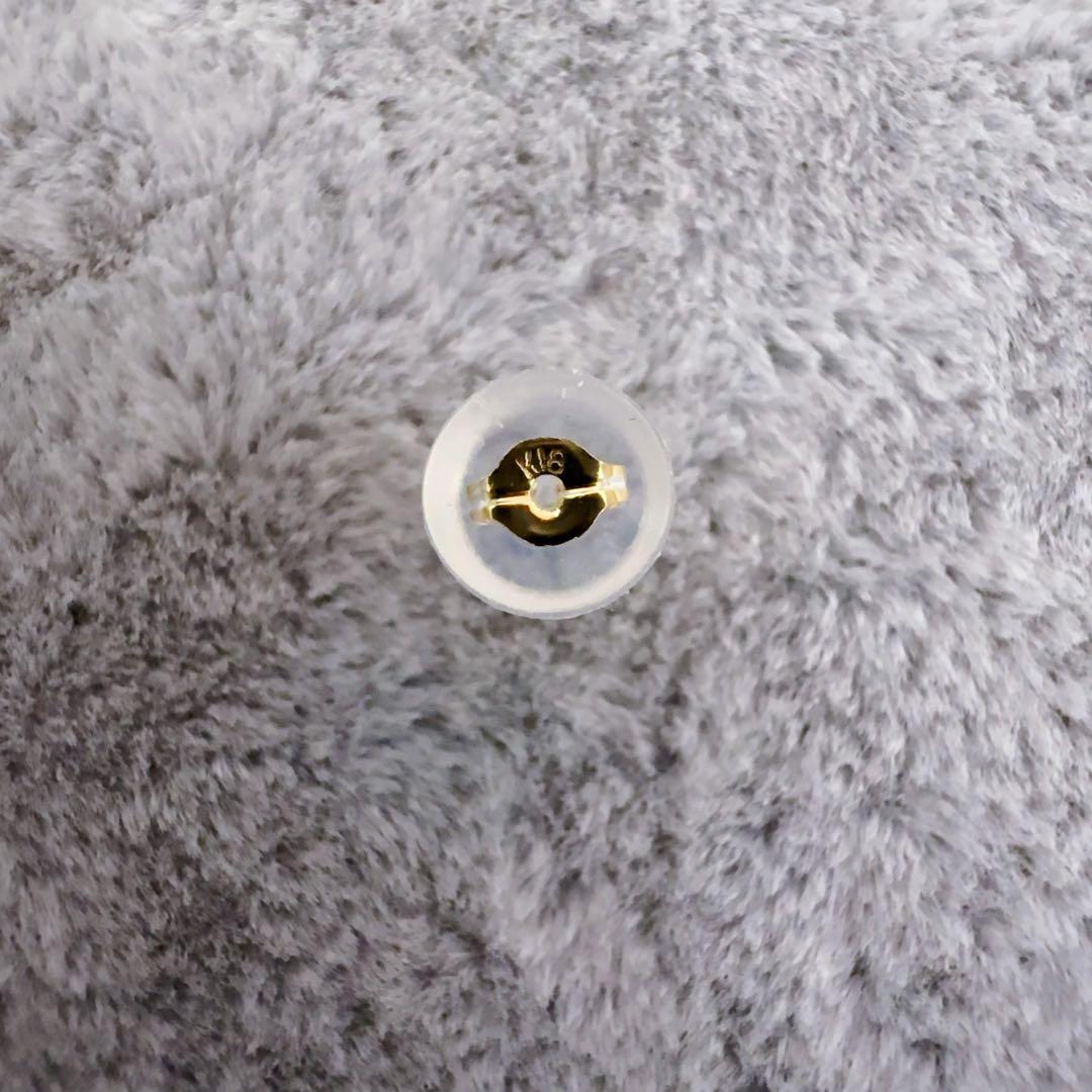 K18 クローバー ぷっくりピアス