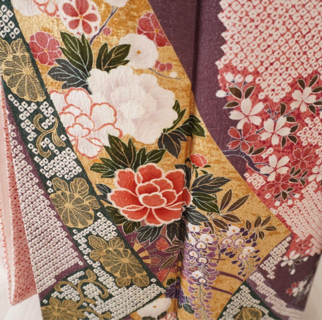 振袖　379F フルセット 5点セット　正絹 すべて正絹