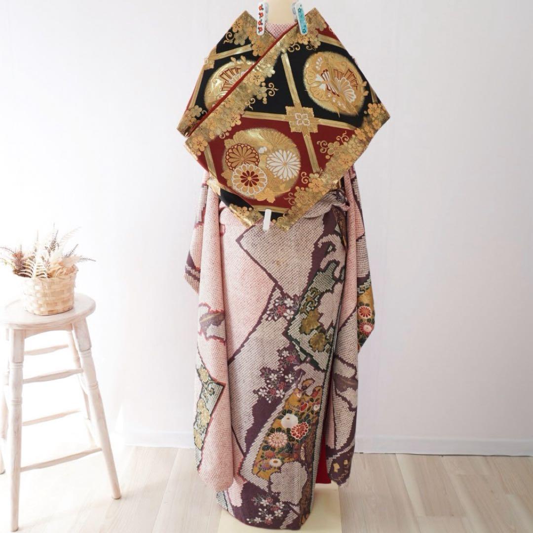 振袖　379F フルセット 5点セット　正絹 すべて正絹