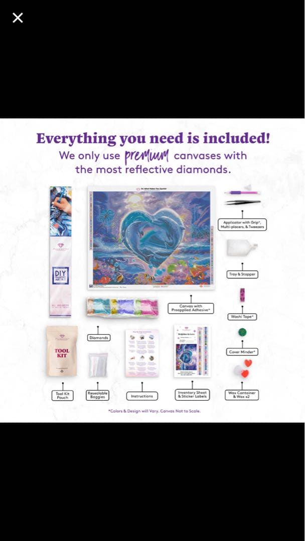 あ*こ様 Dolphins in Love DIYアートキット DAC