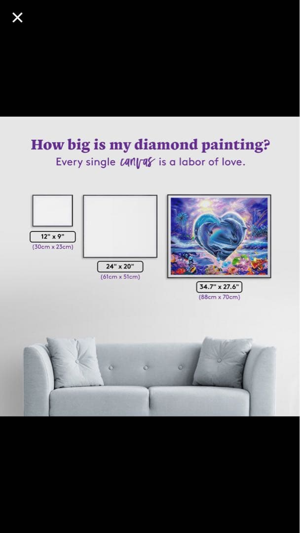 あ*こ様 Dolphins in Love DIYアートキット DAC