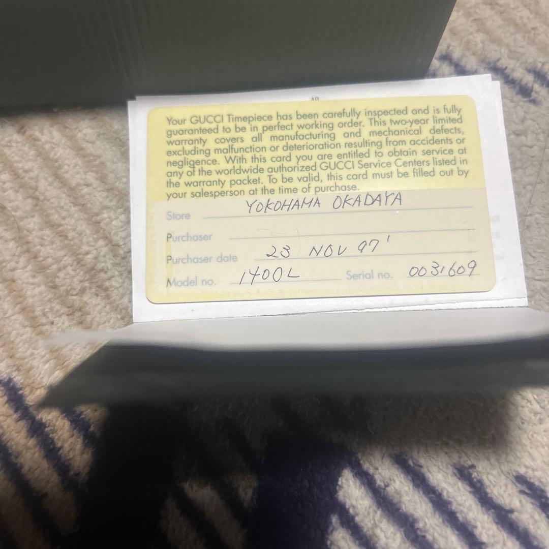 A*G様 GUCCI 腕時計 1400L ブラック美品