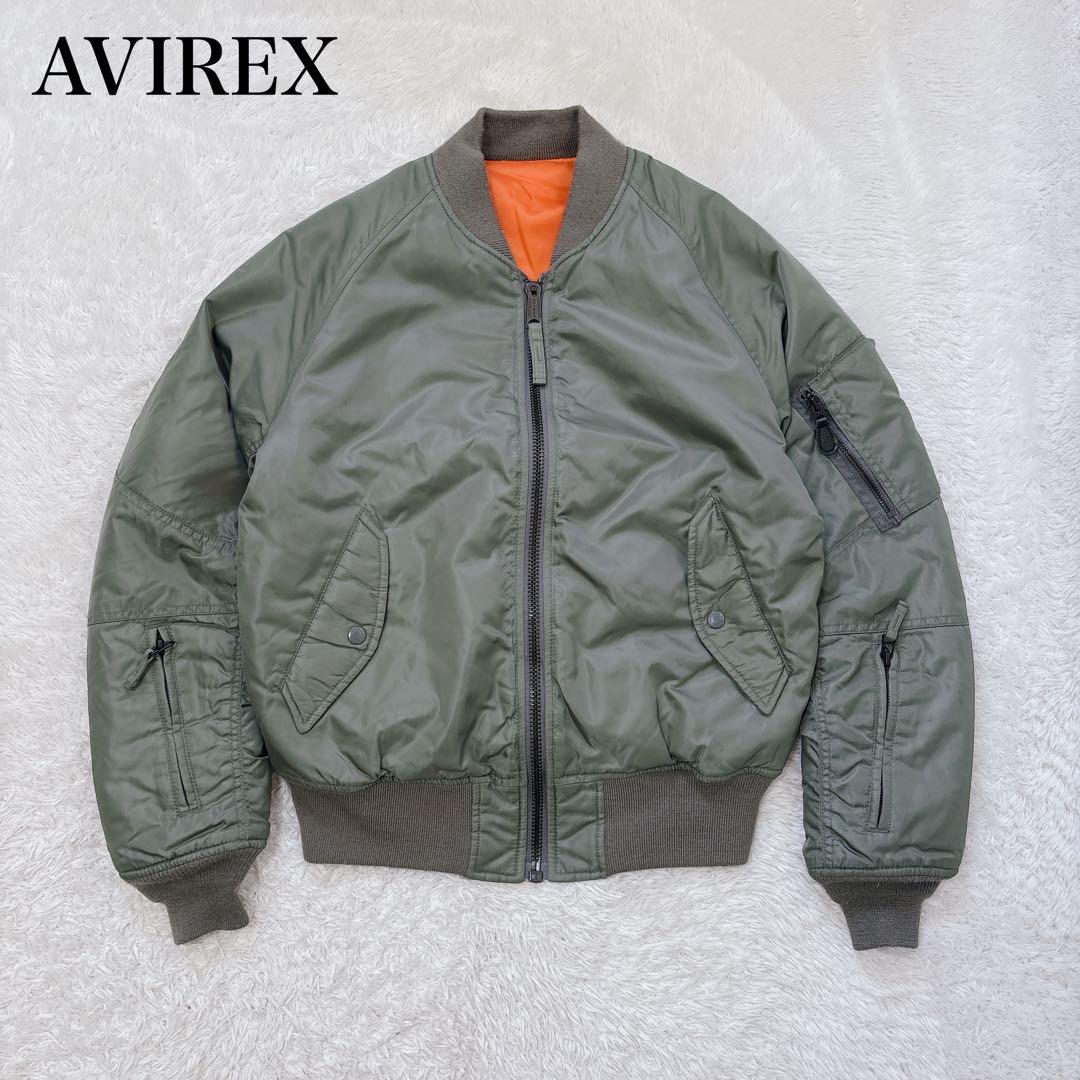 美品　短丈　AVIREX フライトジャケット　ma-1 リバーシブル　短丈　M