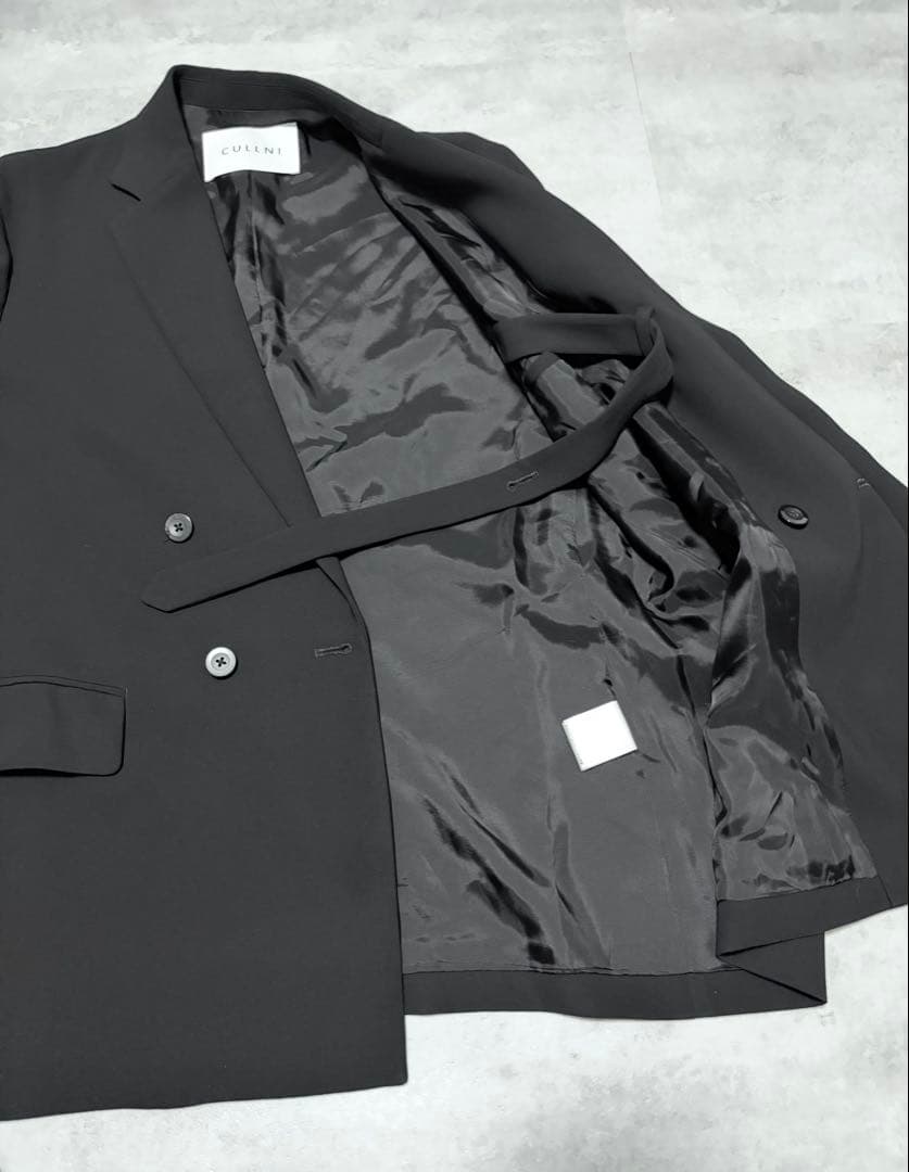 【サイズ2美品】cullni ダブル ブレステッド テーラード ジャケット