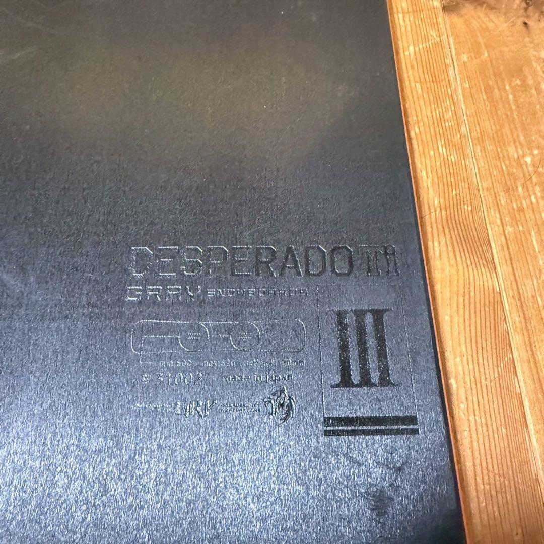 スノーボード DESPERADO Ti III 157cm GRAY BOARDS