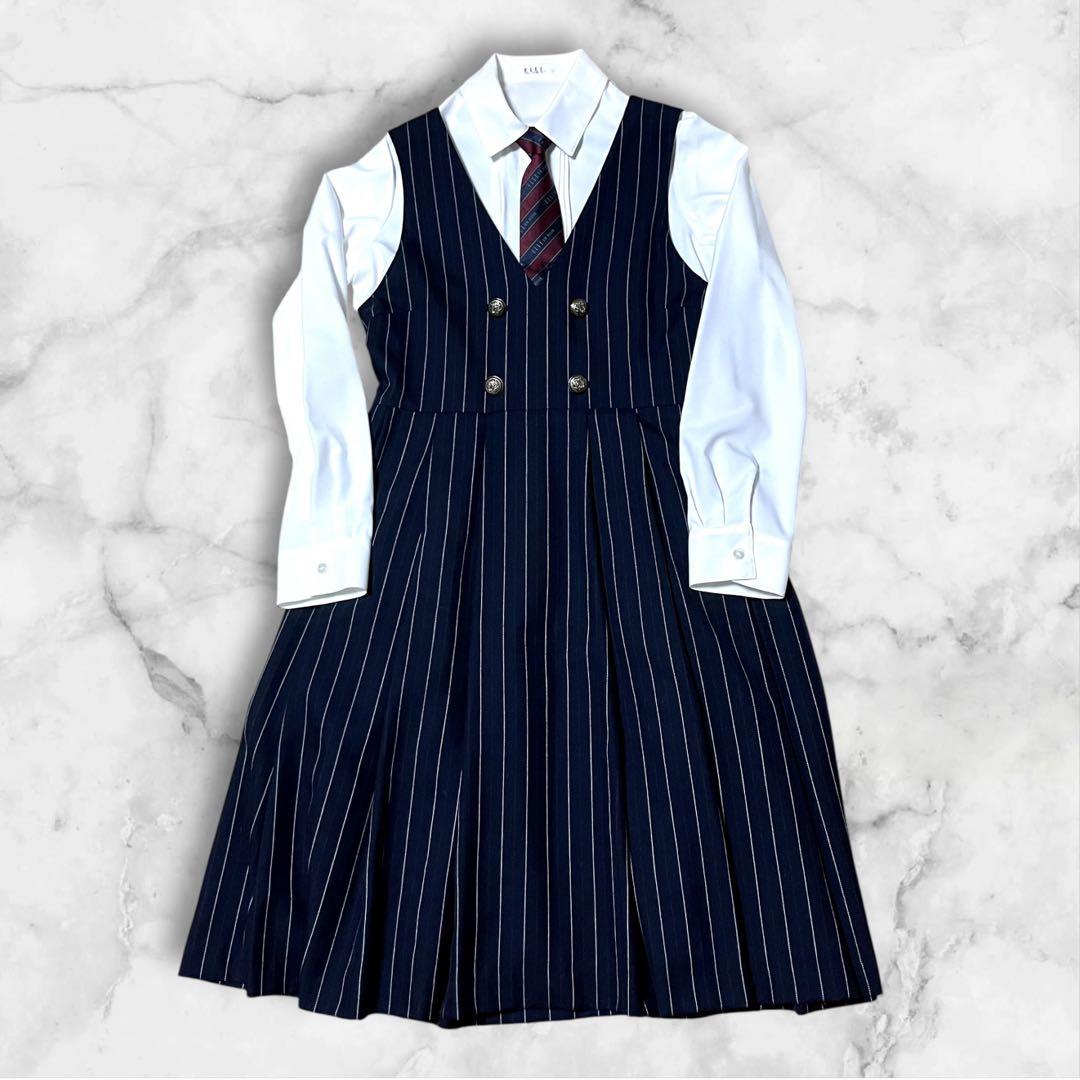 【極美品】✨ELLE en noir プレッピージャンパースカートスーツ165