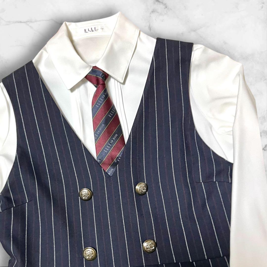 【極美品】✨ELLE en noir プレッピージャンパースカートスーツ165