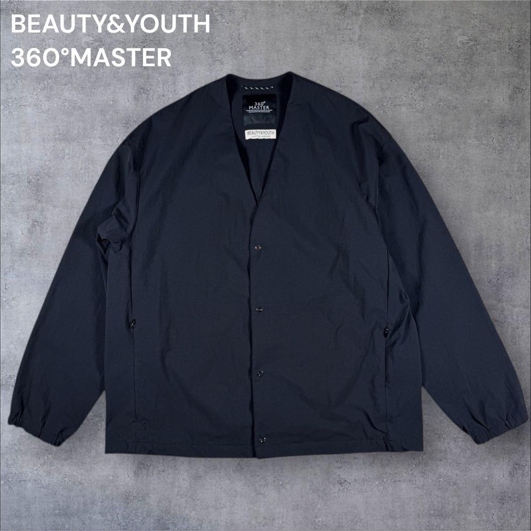 極美品 BEAUTY&YOUTH 360 MASTER スナップカーディガン 黒