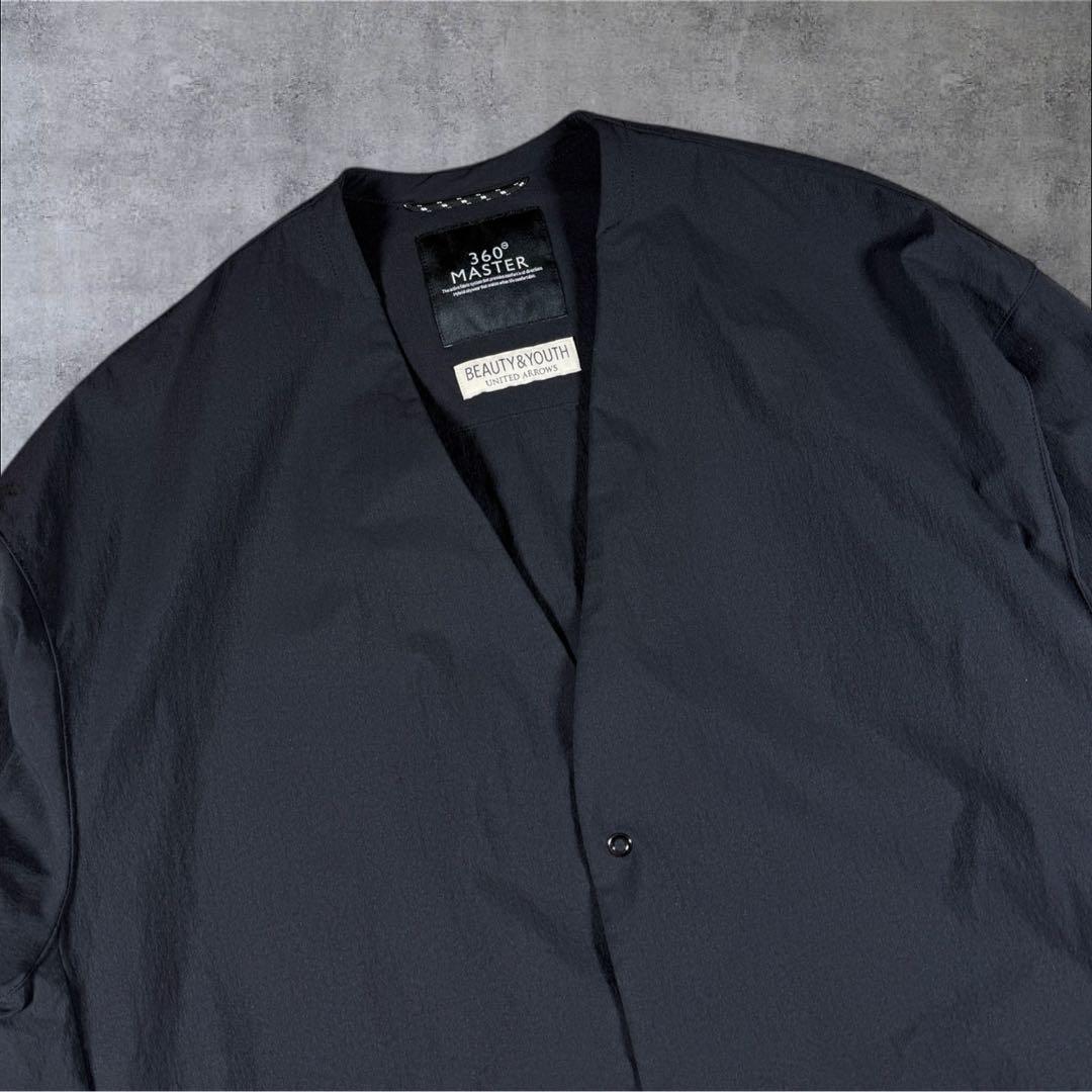 極美品 BEAUTY&YOUTH 360 MASTER スナップカーディガン 黒