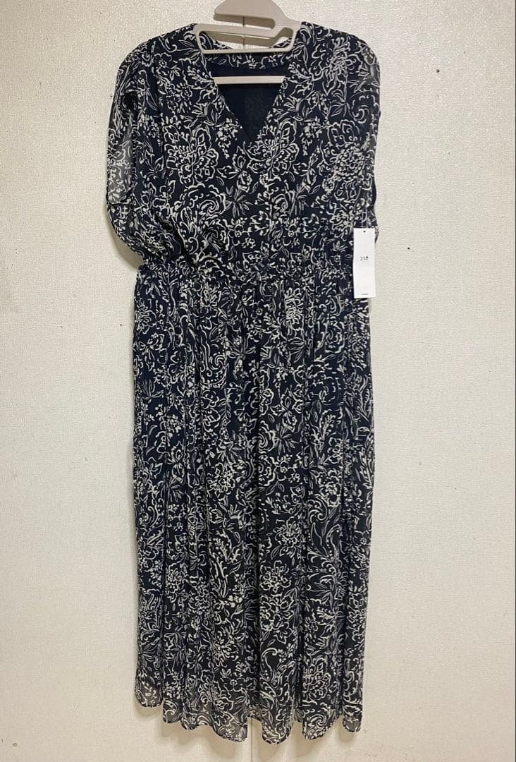 ONWARD フラワープリント マキシワンピース 23区