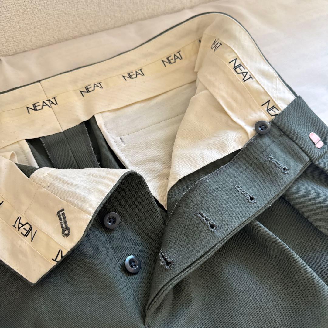 NEAT オリーブ　スラックス サイズ46