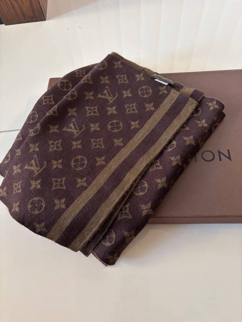 ルイヴィトン　カシミヤ／シルク混合マフラー