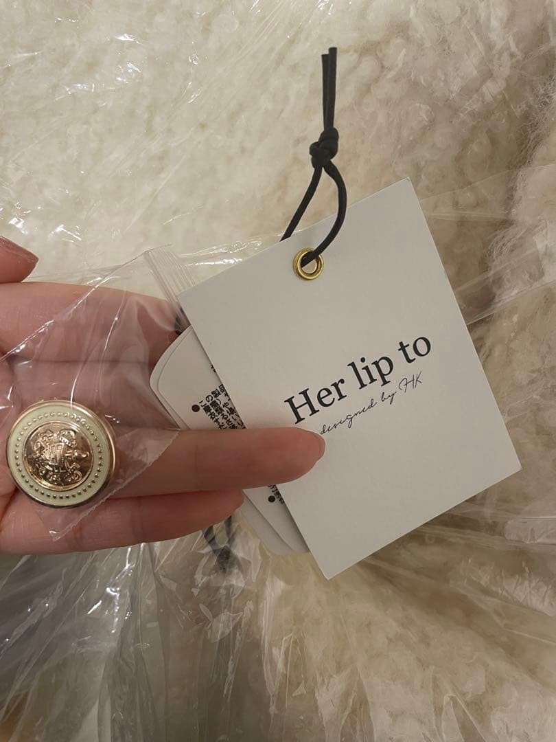  Faux Fur Coat Herlipto ecru Mサイズ