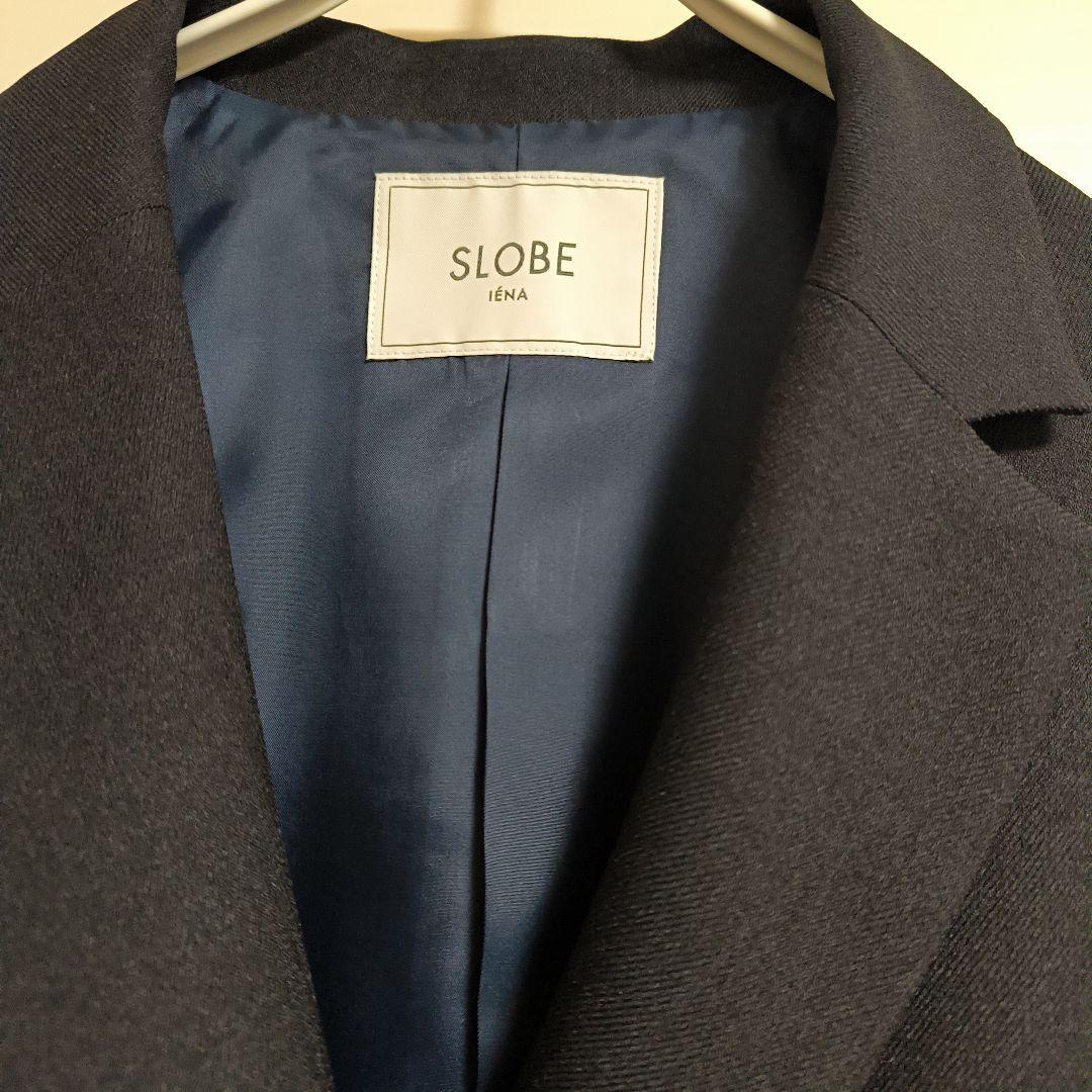 美品 SLOBE IENA ネイビー ダブルボタンジャケット ネイビー 38