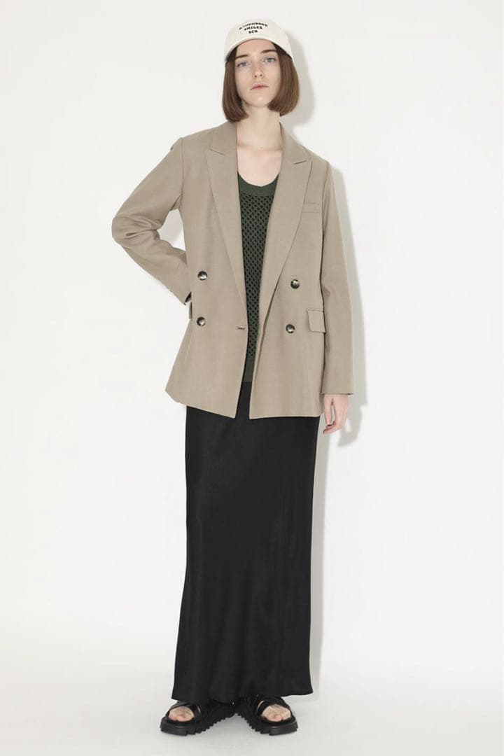 サクラ SACRA シルク コットン ヘリンボーン ジャケット