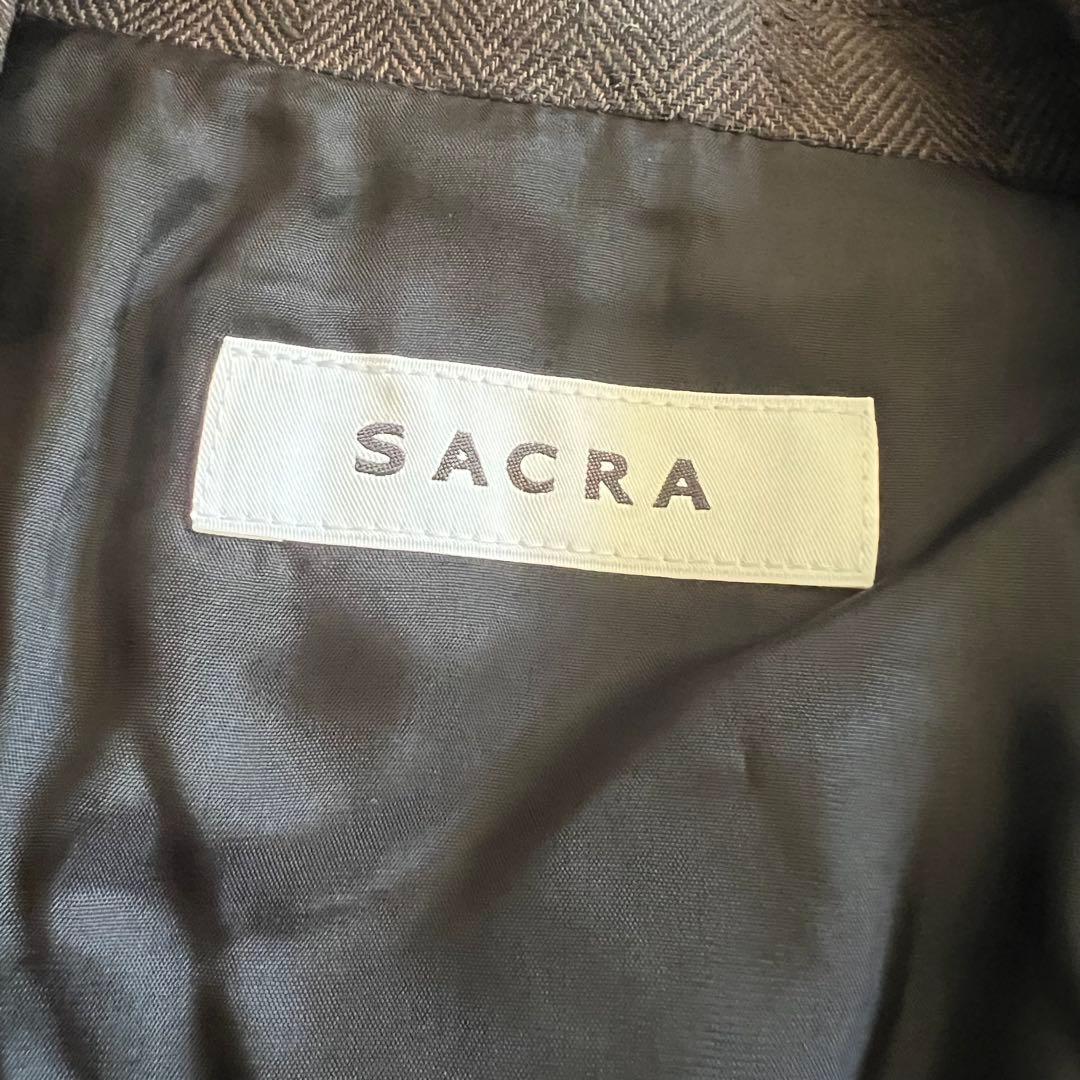 サクラ SACRA シルク コットン ヘリンボーン ジャケット