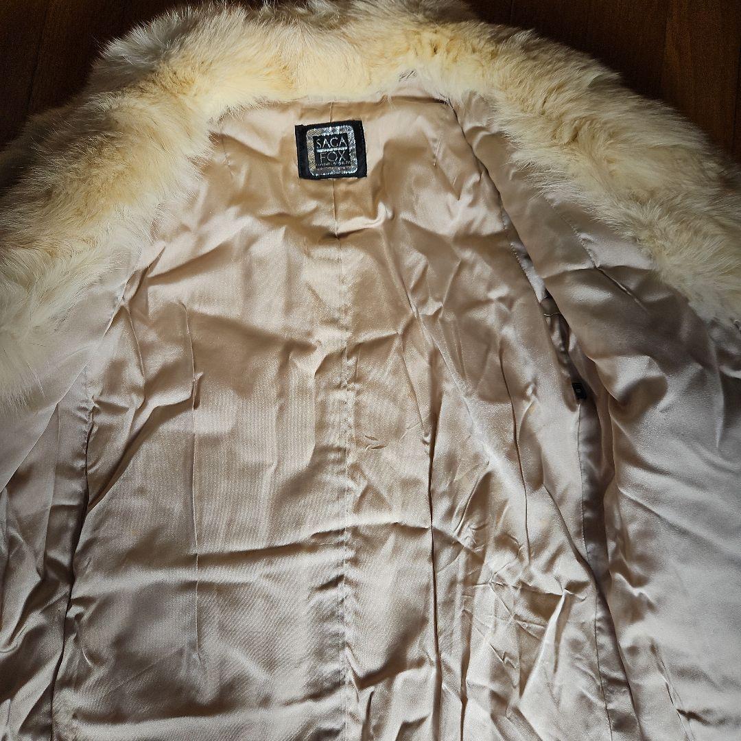 最終値下げ　SAGA FOX 銀タグブルーフォックス毛皮コート