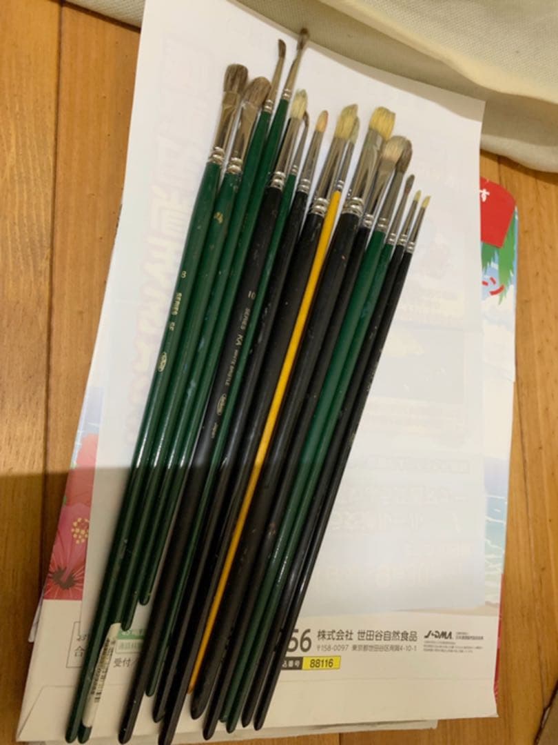 油絵　筆　　油つぼ