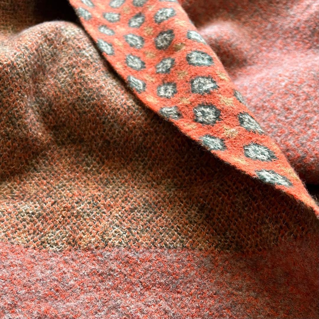 45R■フロートダブルジャカードのストール 縮絨ウール