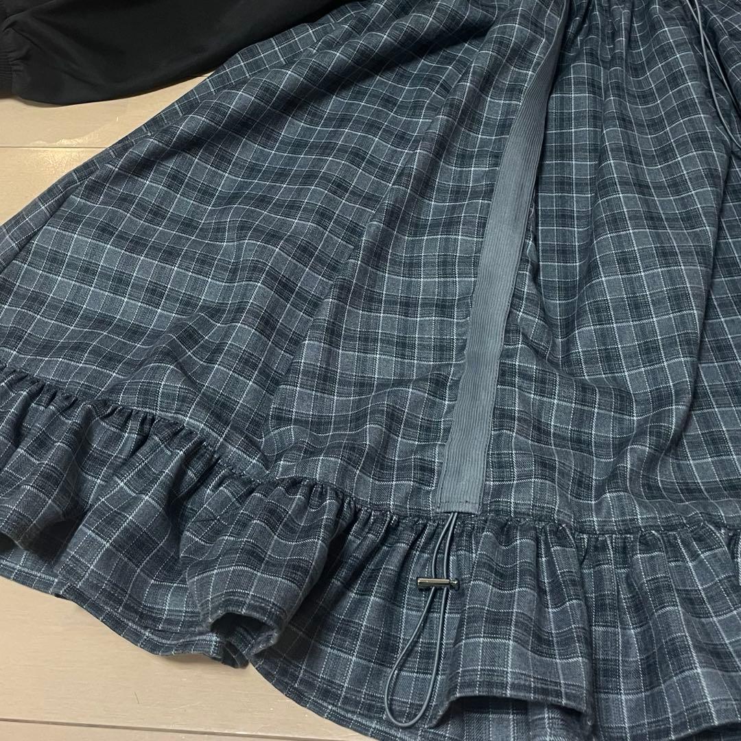 【完売商品】HEIHEI ナイロンフーディフリルドレス ワンピース