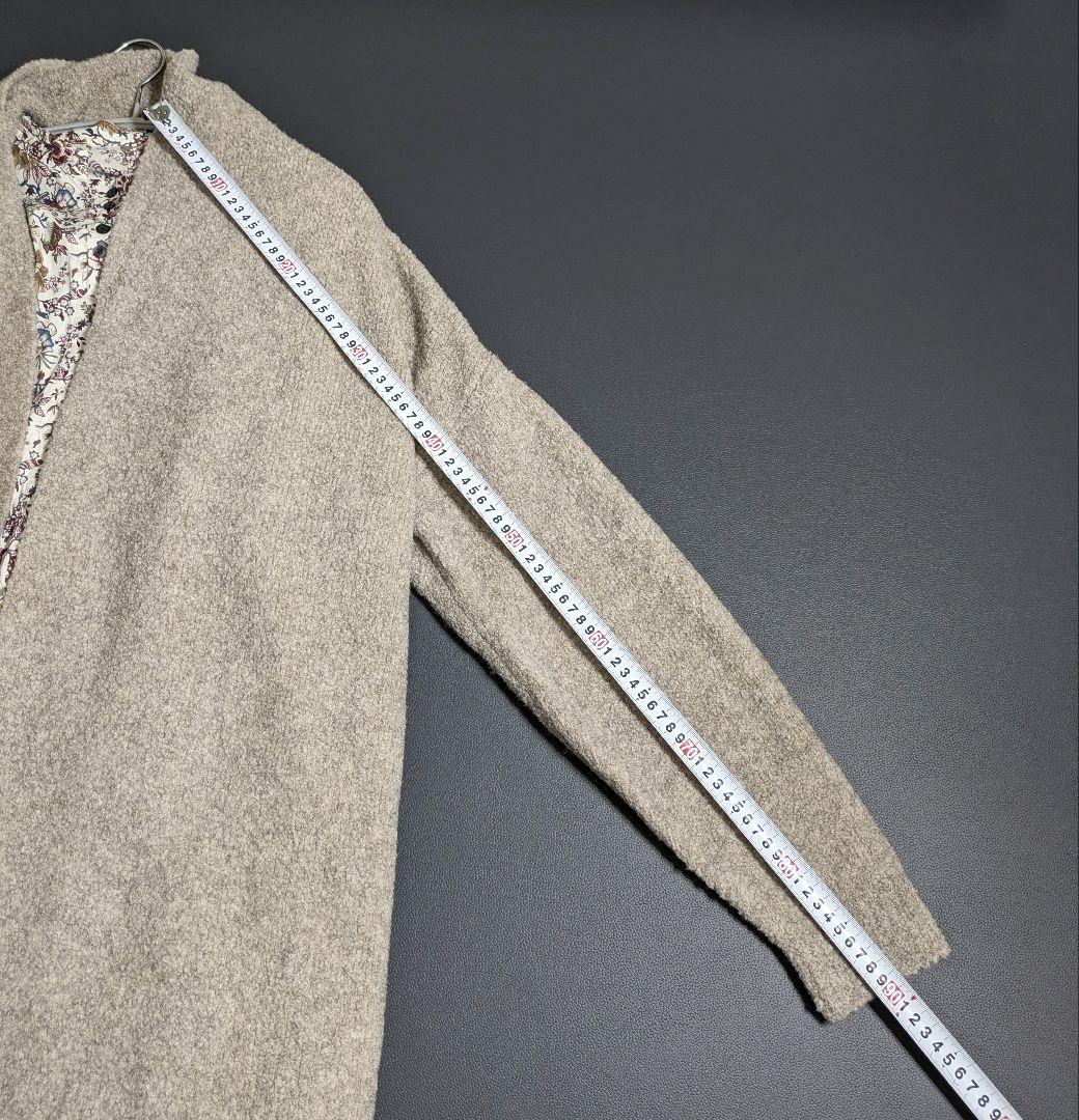 エポカ／高級ヤクウール パイルウールロングカーディガン トープ グレージュ