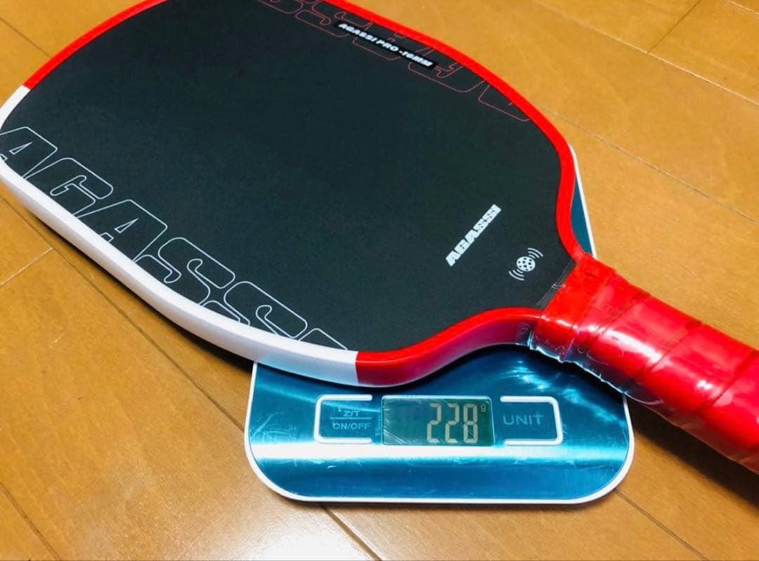 ほぼ新品AGASSI PRO16mm T700 ピックルボール パドル228g