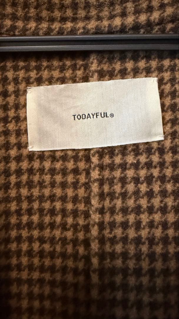 【本日購入限定値下げ】TODAYFUL オーバーチェックコート　38サイズ