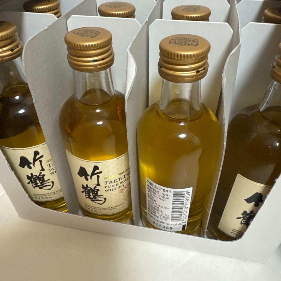 NIKKA シングルモルト余市ミニボトル 4種セット✖️ 竹鶴 ミニボトルル１２本