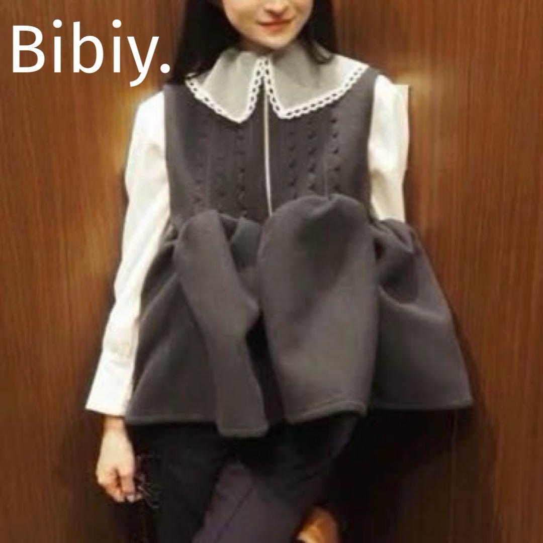 美品✨Bibiy. ANGIE SLEEVELESS JACKET ネイビー