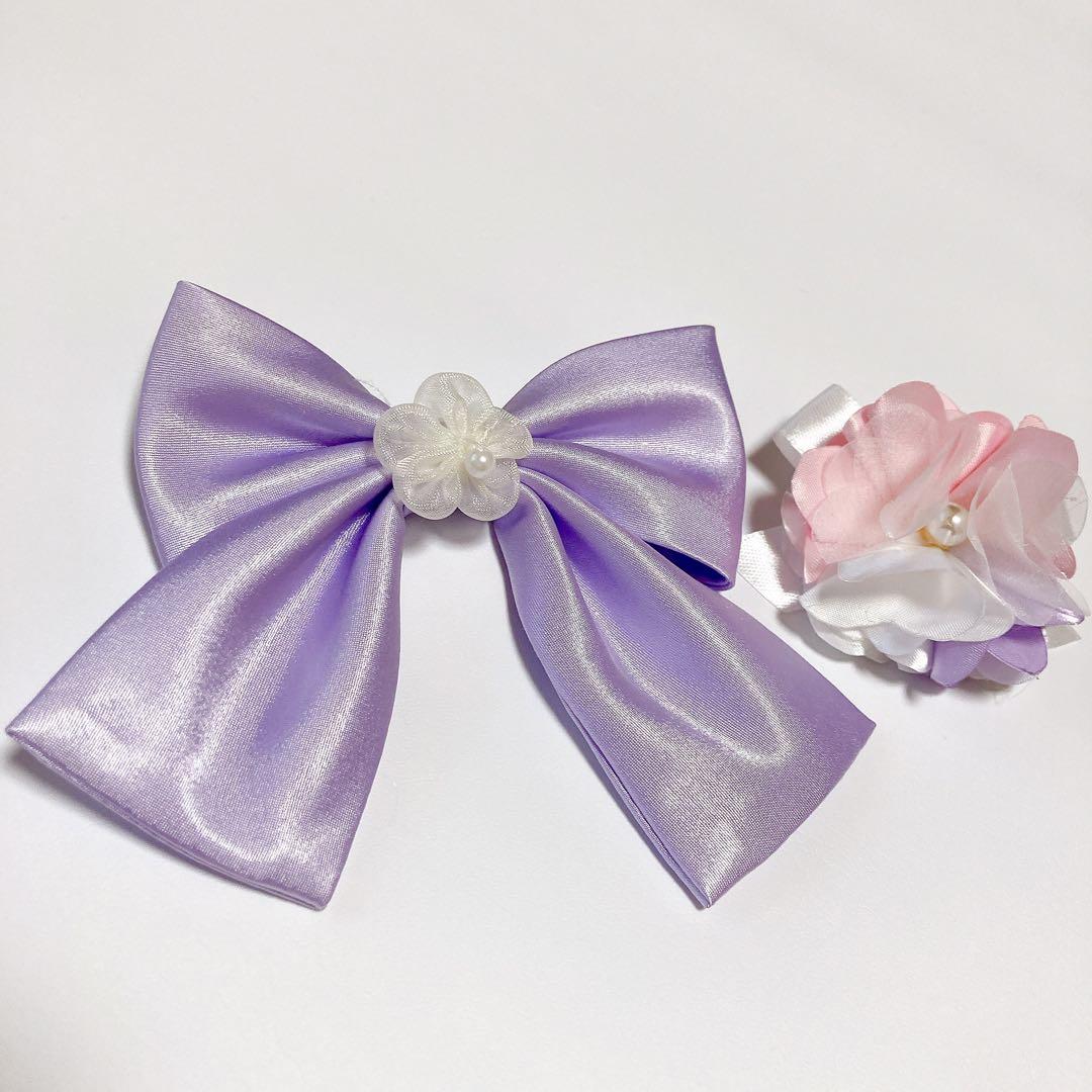 130size ラベンダー×花柄 セレモニー 入学 卒園 発表会 フォーマル