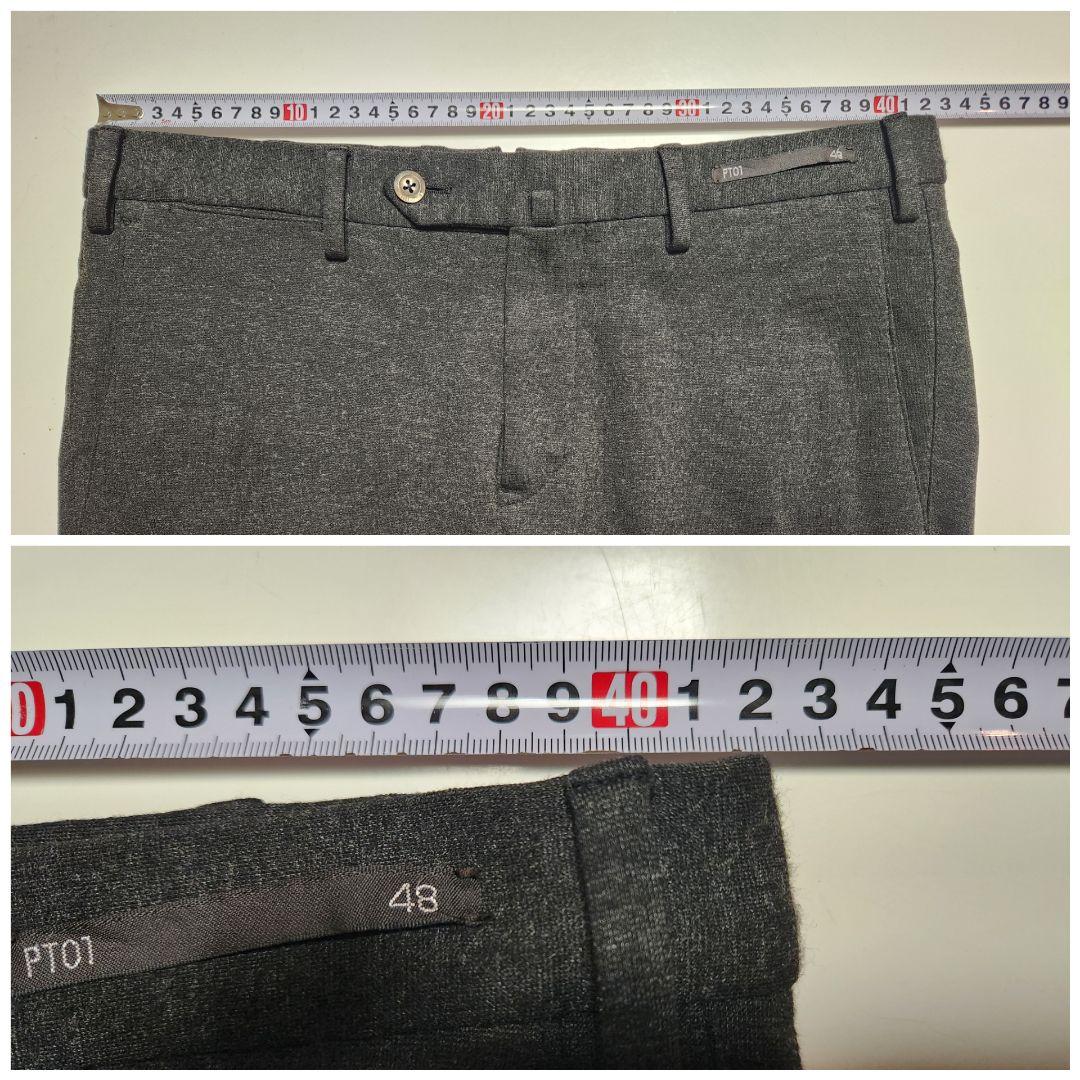 ピーティーゼロウーノ　TRAVELLER　テクノジャージー　濃灰　48　秋冬