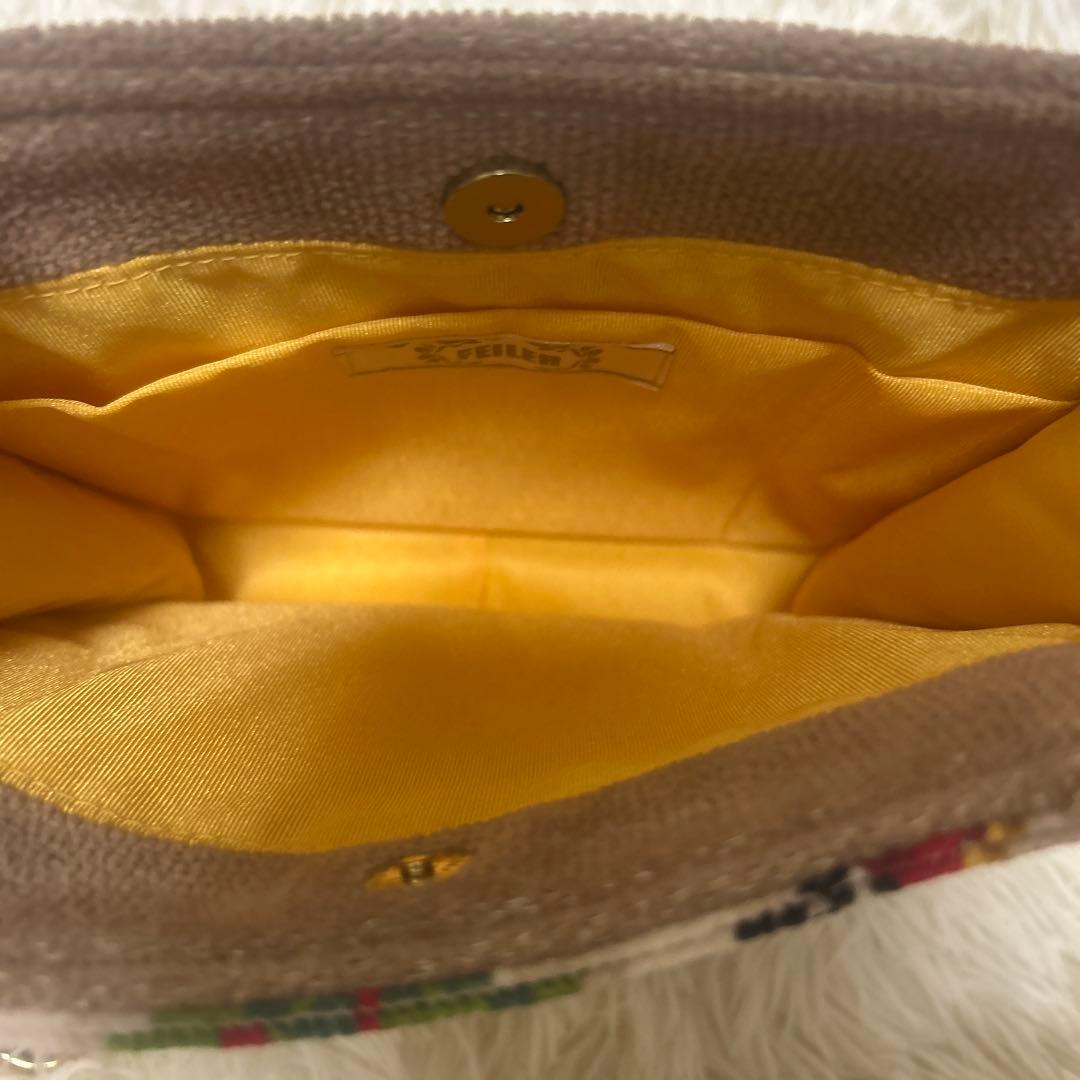 【未使用級】フェイラー　ハイジトートバッグ　チェック　ショルダーストラップ