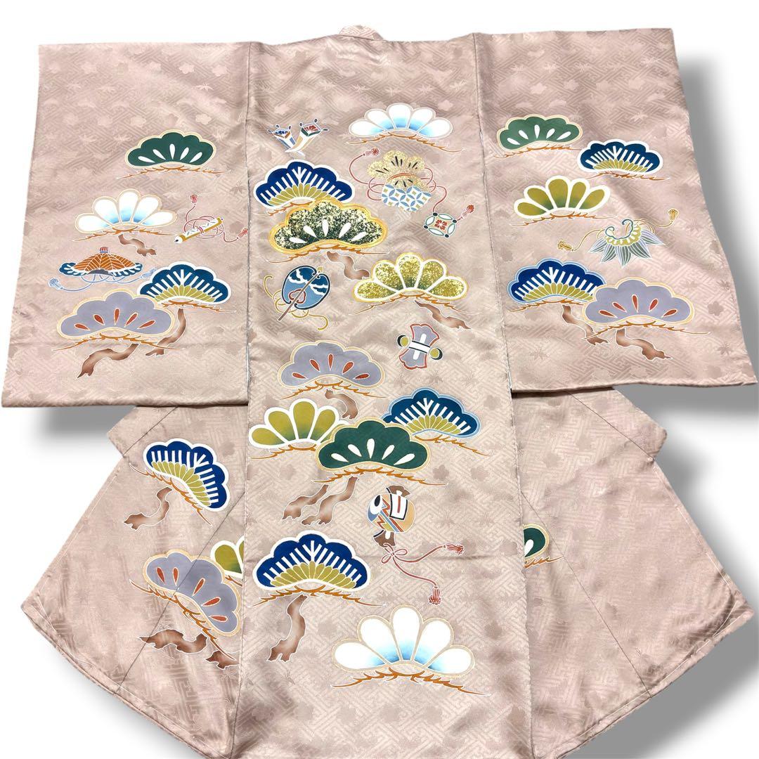 【新品】新色モカ色❗️正絹 京友禅 金駒刺繍 本金彩 襦袢付 新品たとう紙付 正絹