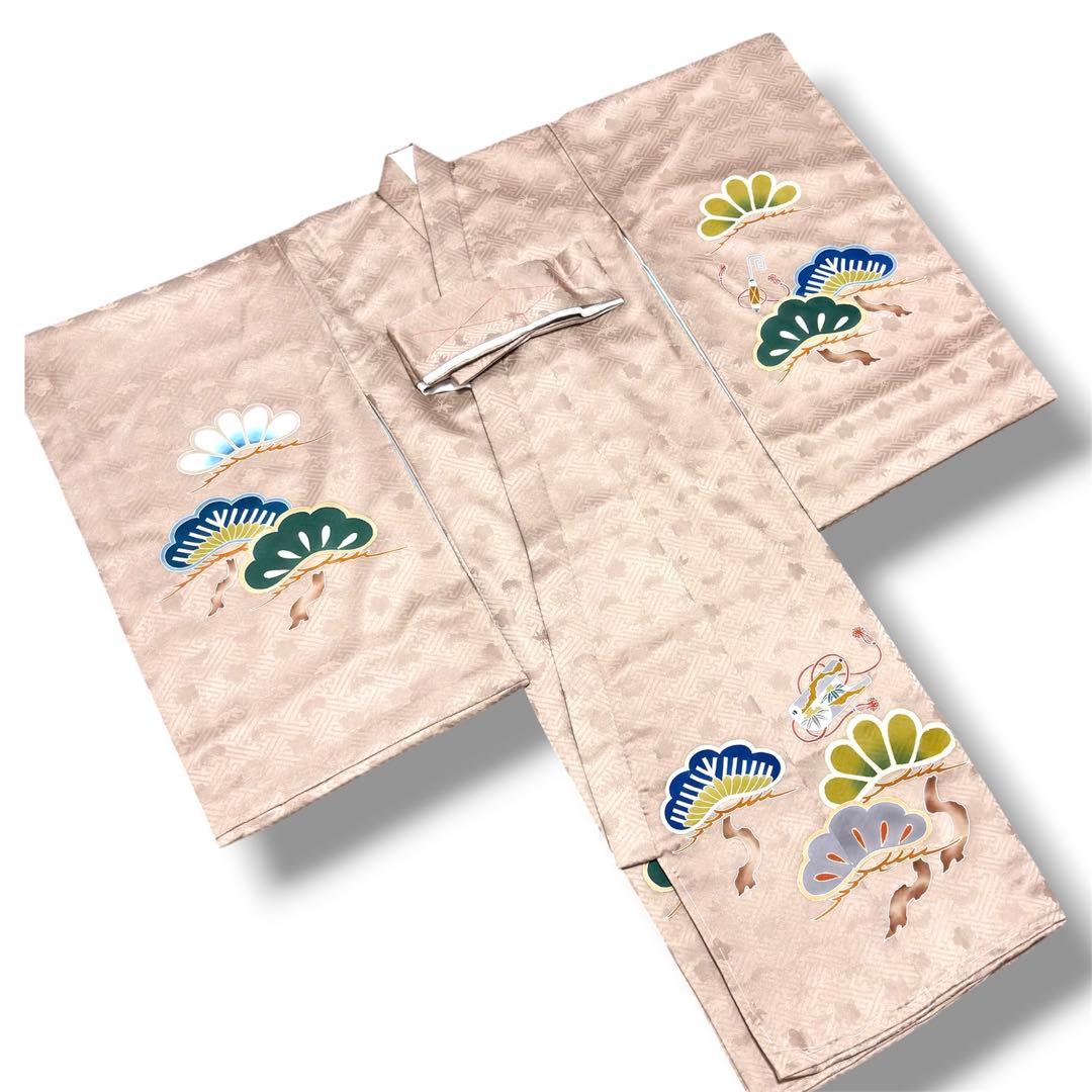 【新品】新色モカ色❗️正絹 京友禅 金駒刺繍 本金彩 襦袢付 新品たとう紙付 正絹