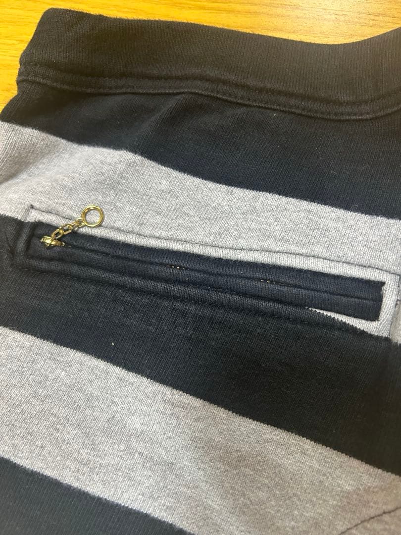 west ride ボーダーパンツ　32 ブラックxグレー