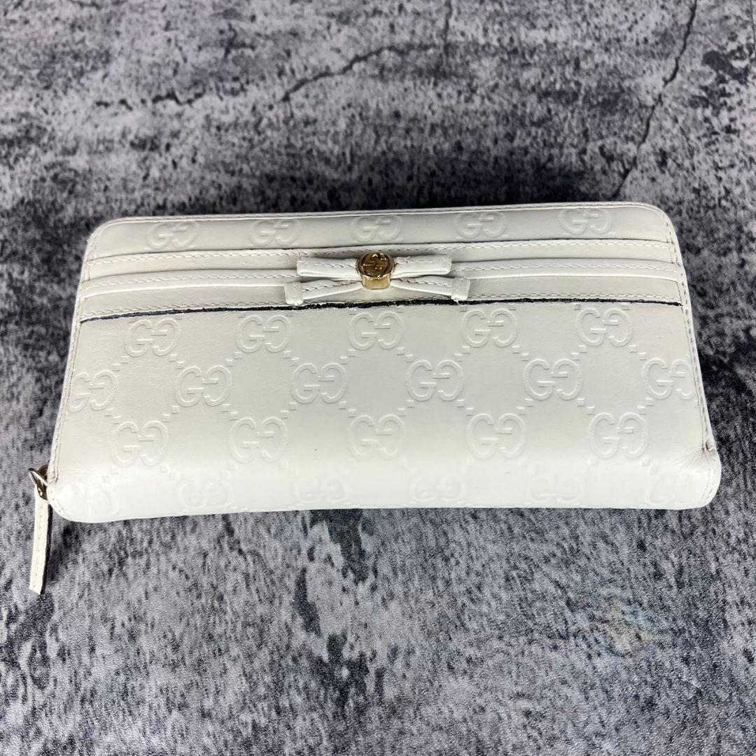 GUCCI インターロッキング GG レザー ラウンド長財布