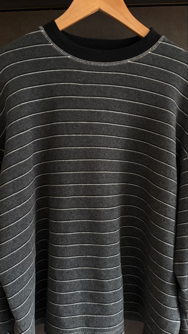 todayful Border Long T-shirts チャコールグレー