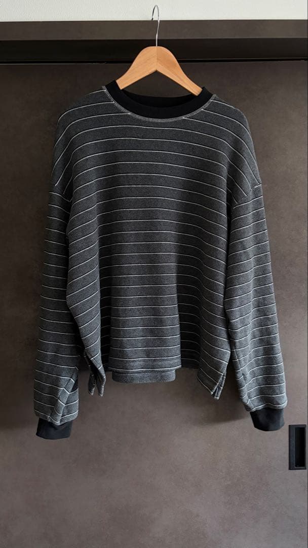 todayful Border Long T-shirts チャコールグレー