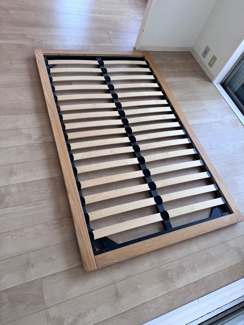 【無印良品】　オーク材 ベッドフレーム+ヘッドボード