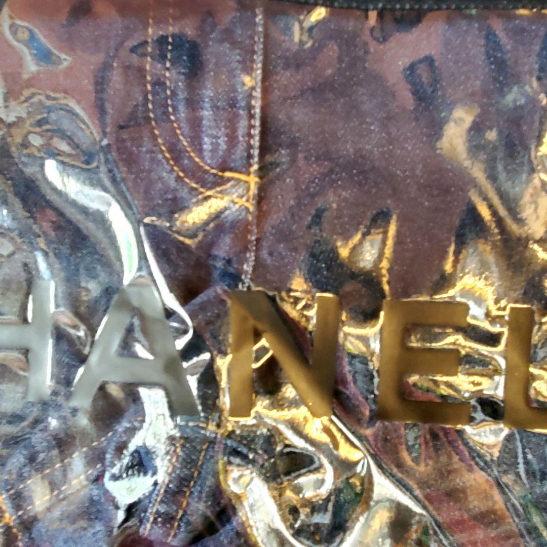 レア!未使用　CHANEL ロゴステッチ　デニムショートパンツ 　34 シャネル