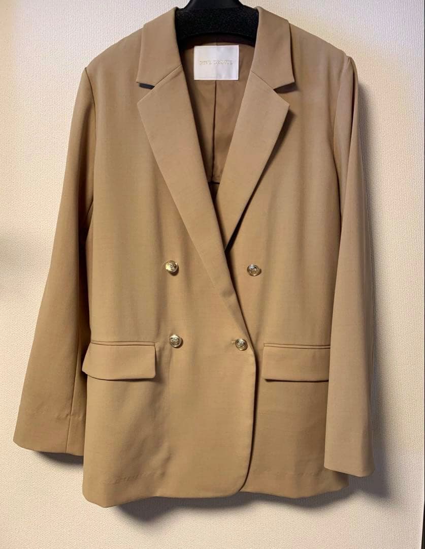 ストレッチツイルテーラードジャケット キャメル RIVE DROITE