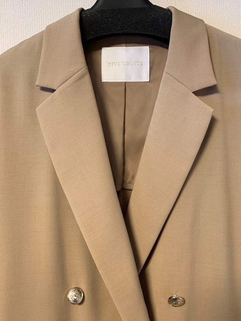 ストレッチツイルテーラードジャケット キャメル RIVE DROITE