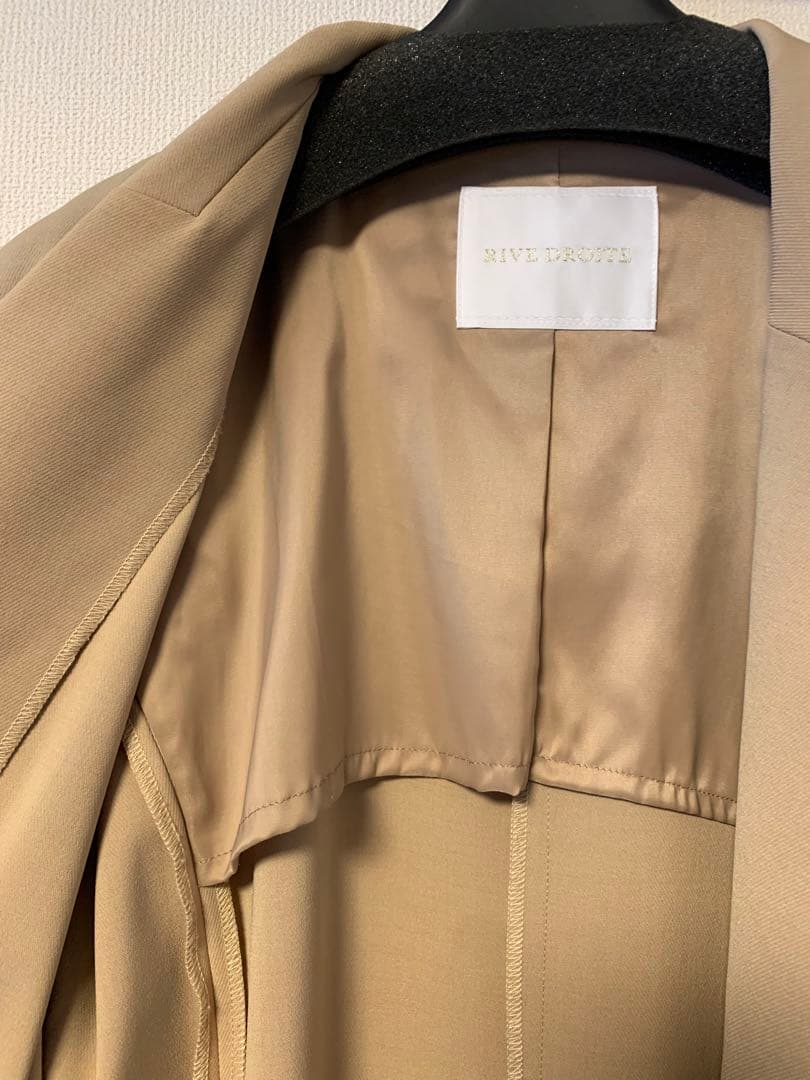 ストレッチツイルテーラードジャケット キャメル RIVE DROITE