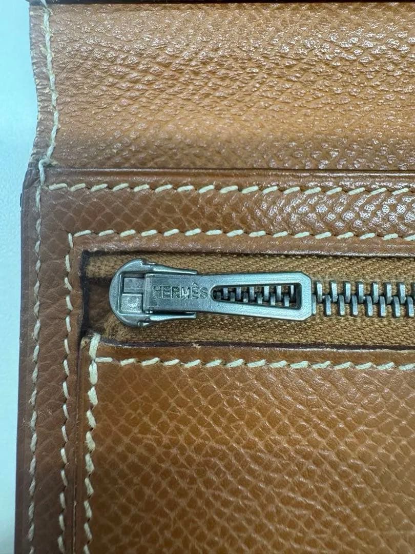 エルメス（HERMÈS） ベアン　財布 ブラウン 正規品／箱付き／刻印あり