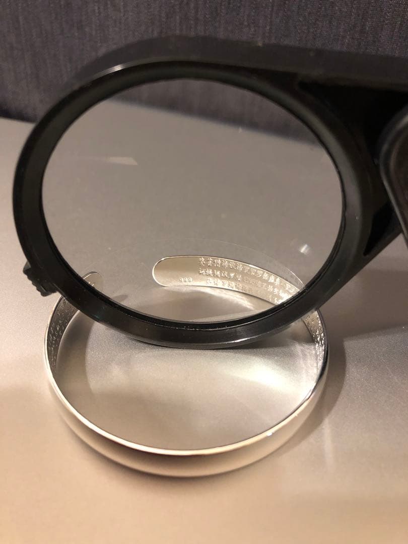 高純度'純銀(999刻印) ブレスレット＃「智慧」彫りの輪