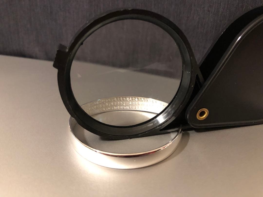 高純度'純銀(999刻印) ブレスレット＃「智慧」彫りの輪