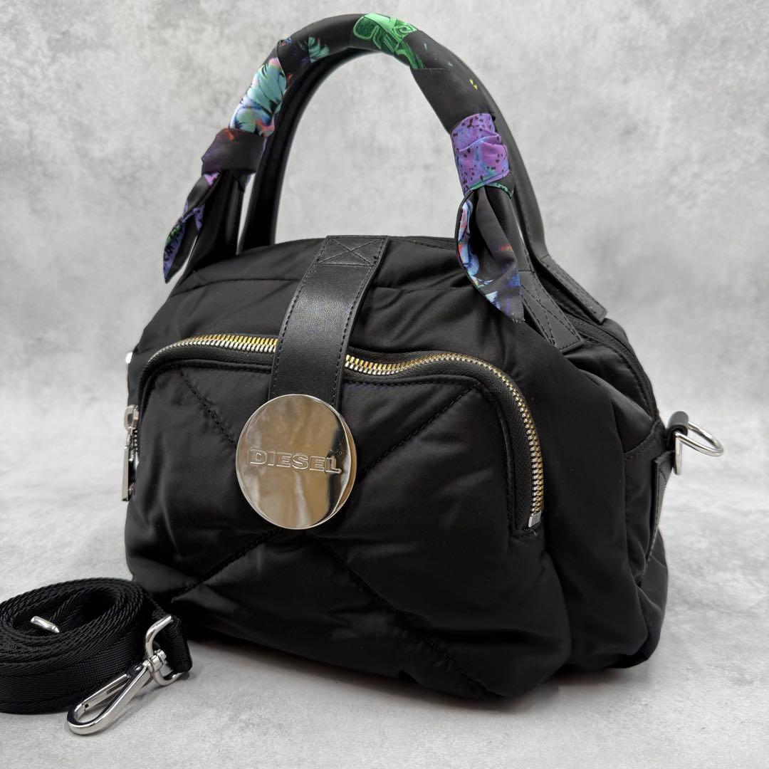 未使用級✨DIESEL LARA 2WAY サッチェルバッグ スカーフ